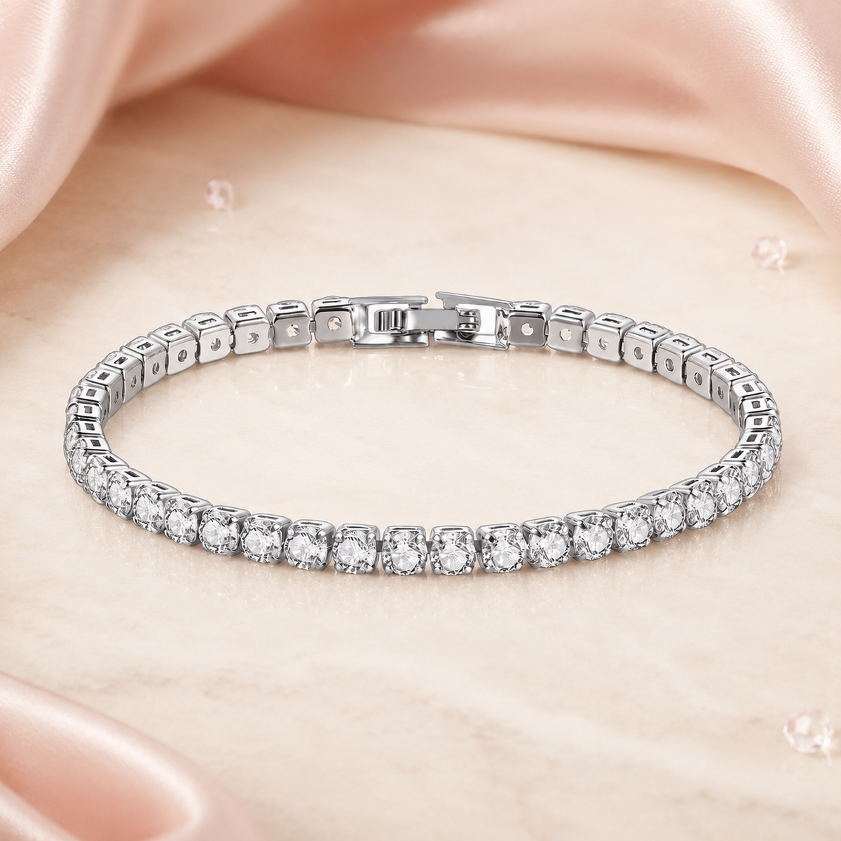 Bracciale Tennis Éclat - Argento 925 e Zirconi 4 mm