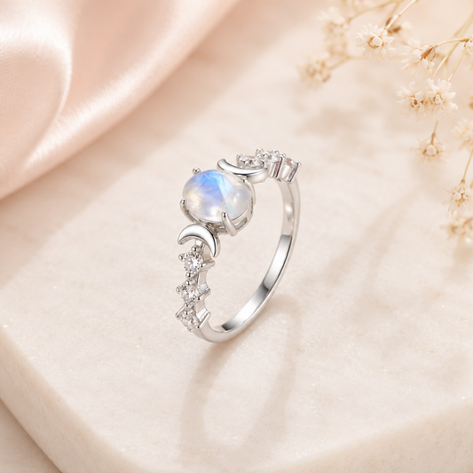 Anello Sole & Luna - Argento 925 e Zirconi