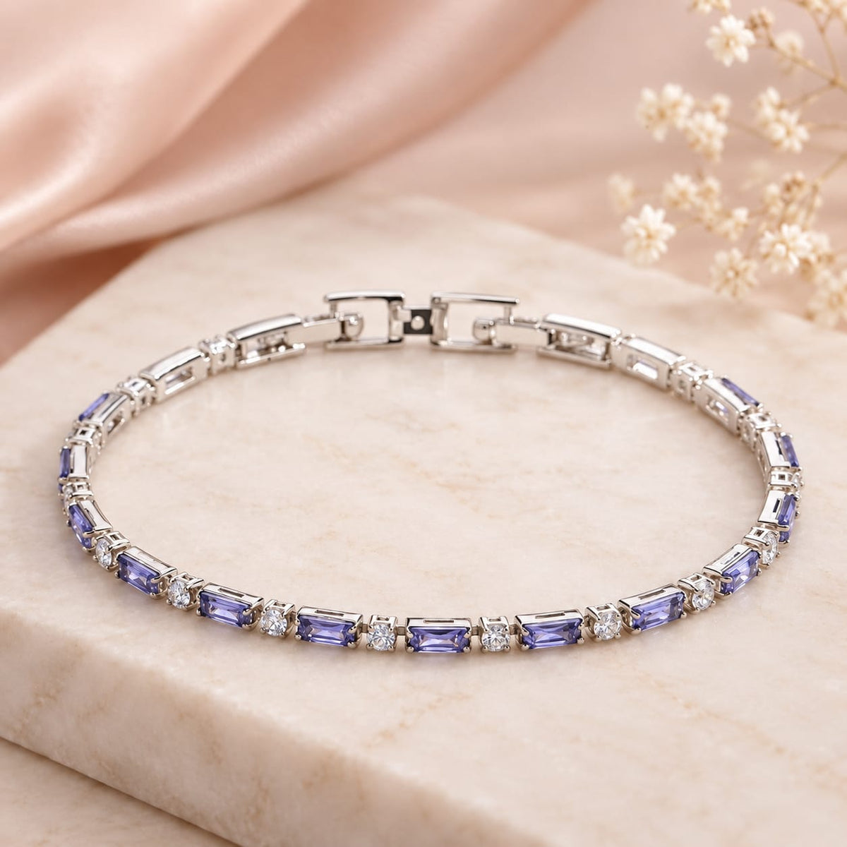 Bracciale Améthyste - Argento 925, Oro 18K e Ametista