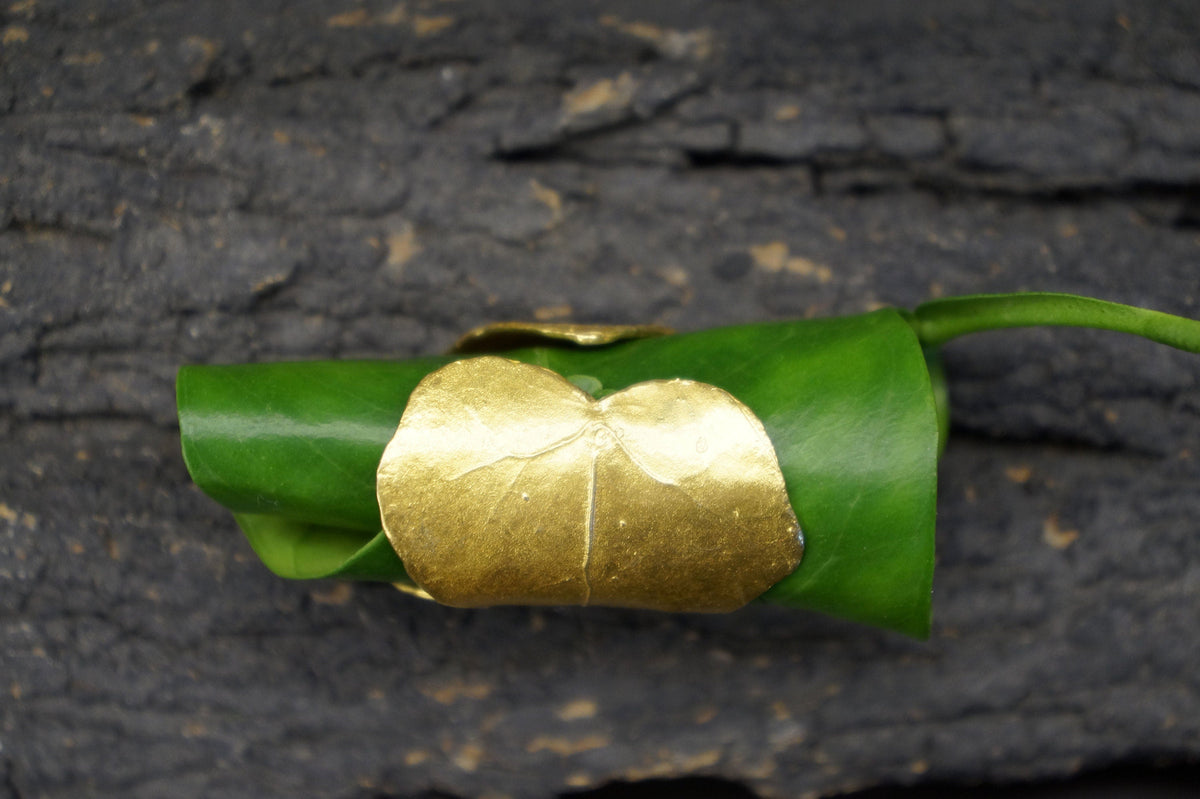 Gold Ivy Leaf Ring, Handmade Statement Jewelry, Nature Inspired