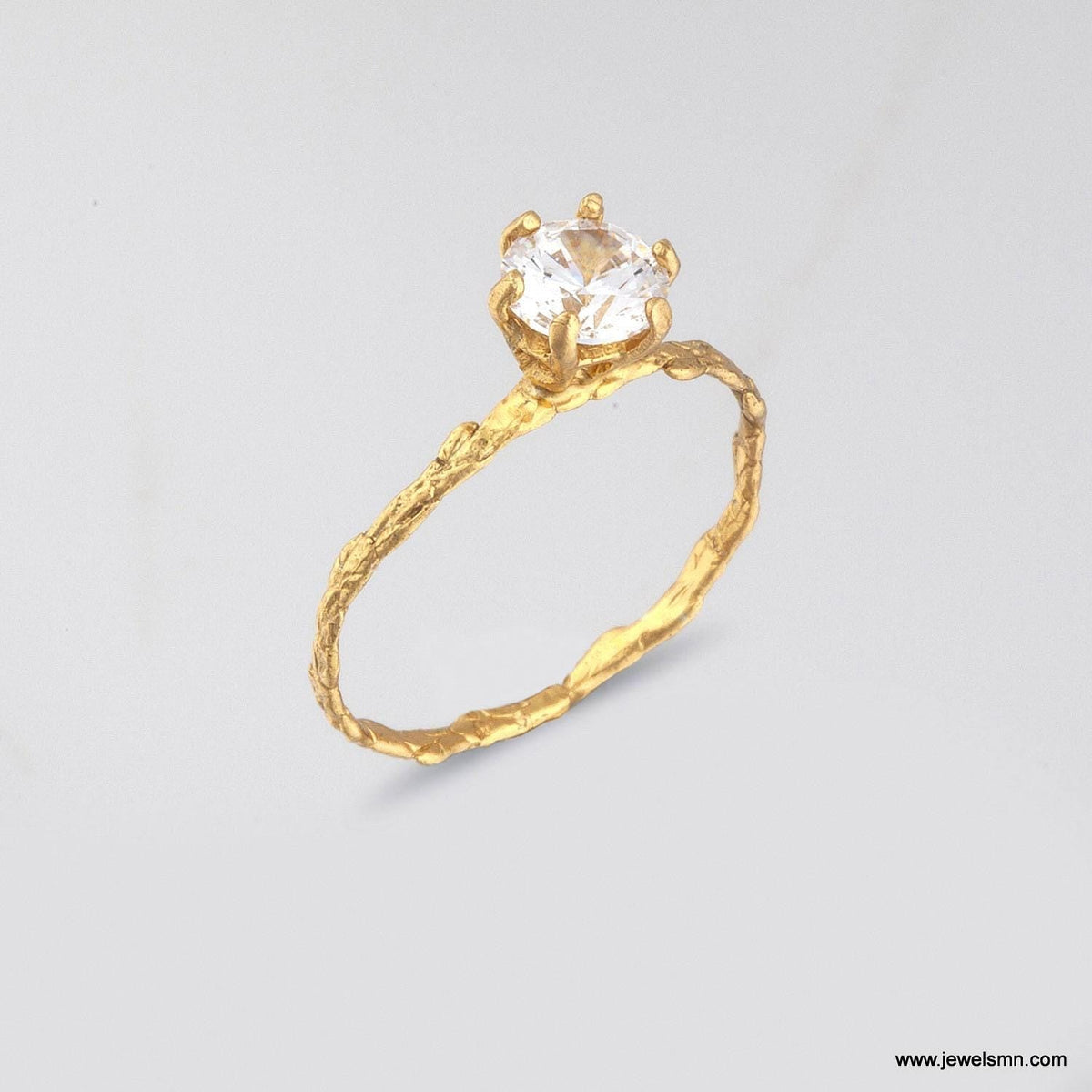 Anello Ramo di Cipresso con Diamante di Laboratorio