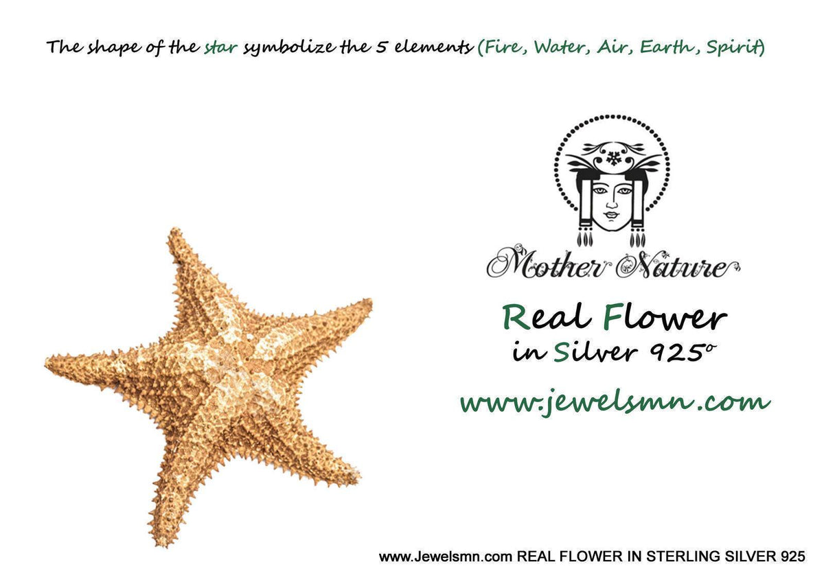 Dainty Starfish Pendant, 14K Gold Plated Sterling Silver 925 Necklace,