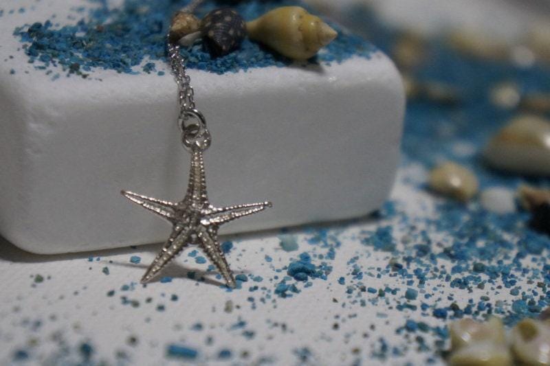 Real Starfish Pendant with Chain, 14K Gold Plated Sterling Silver 925