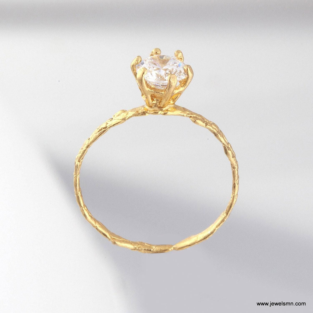 Anello Ramo di Cipresso con Diamante di Laboratorio