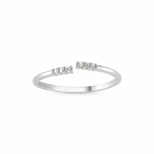Simple Dainty Open Delicate Adjustable Ring in Silver